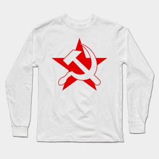 Hammer and Sickle and Soviet Star Long Sleeve T-Shirt